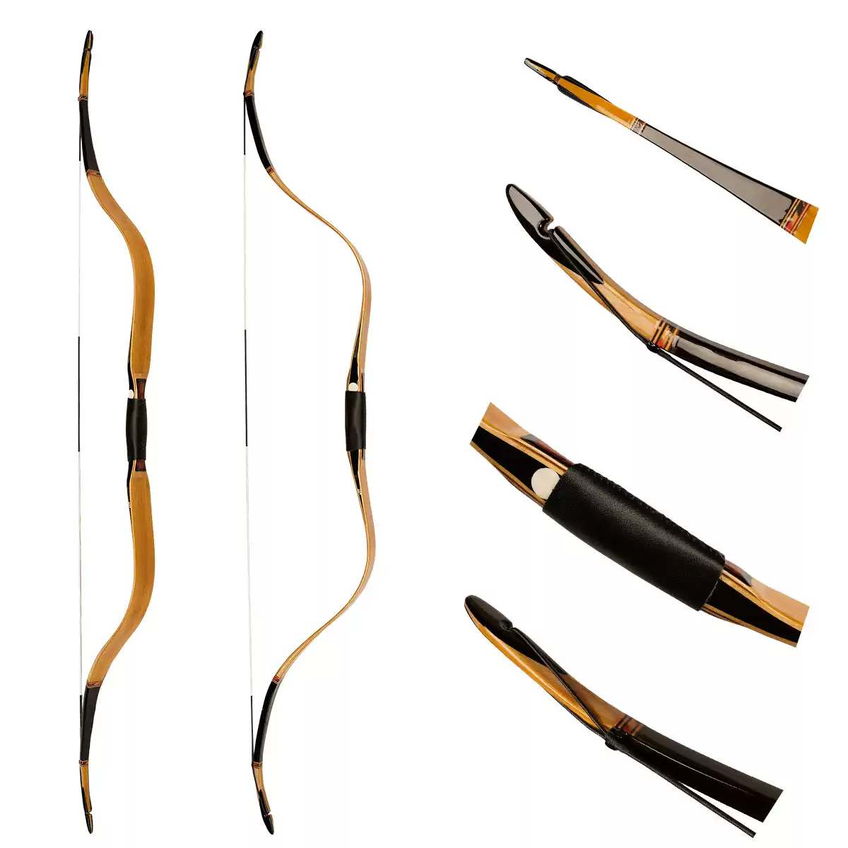 AF Mong Yuan Traditional Laminated Recurve Bow Handmade Archery