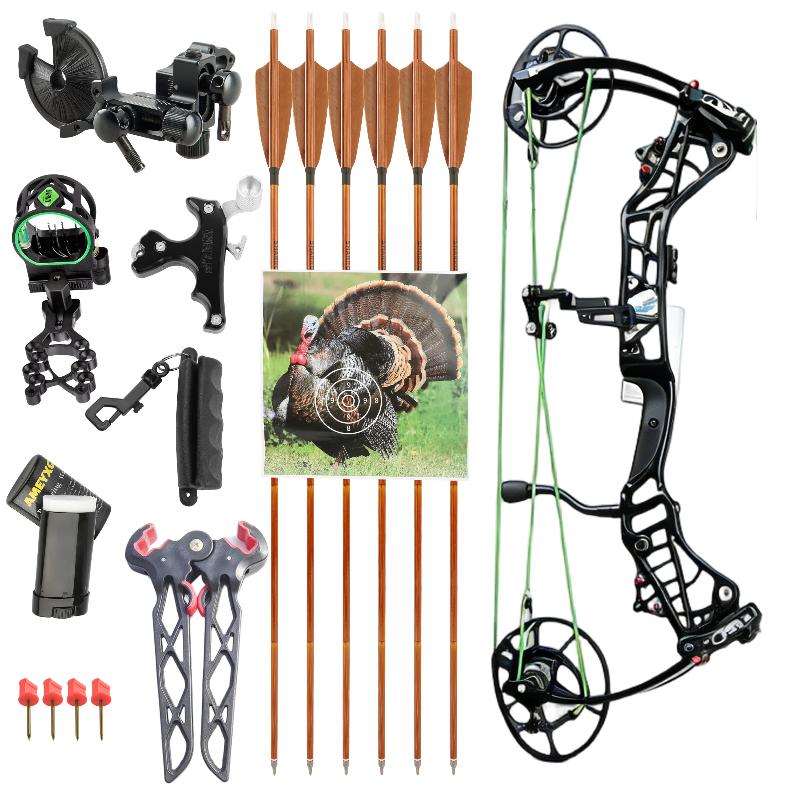AGS 45-75lbs Compound Bow Set Adult Shooting Target Archery