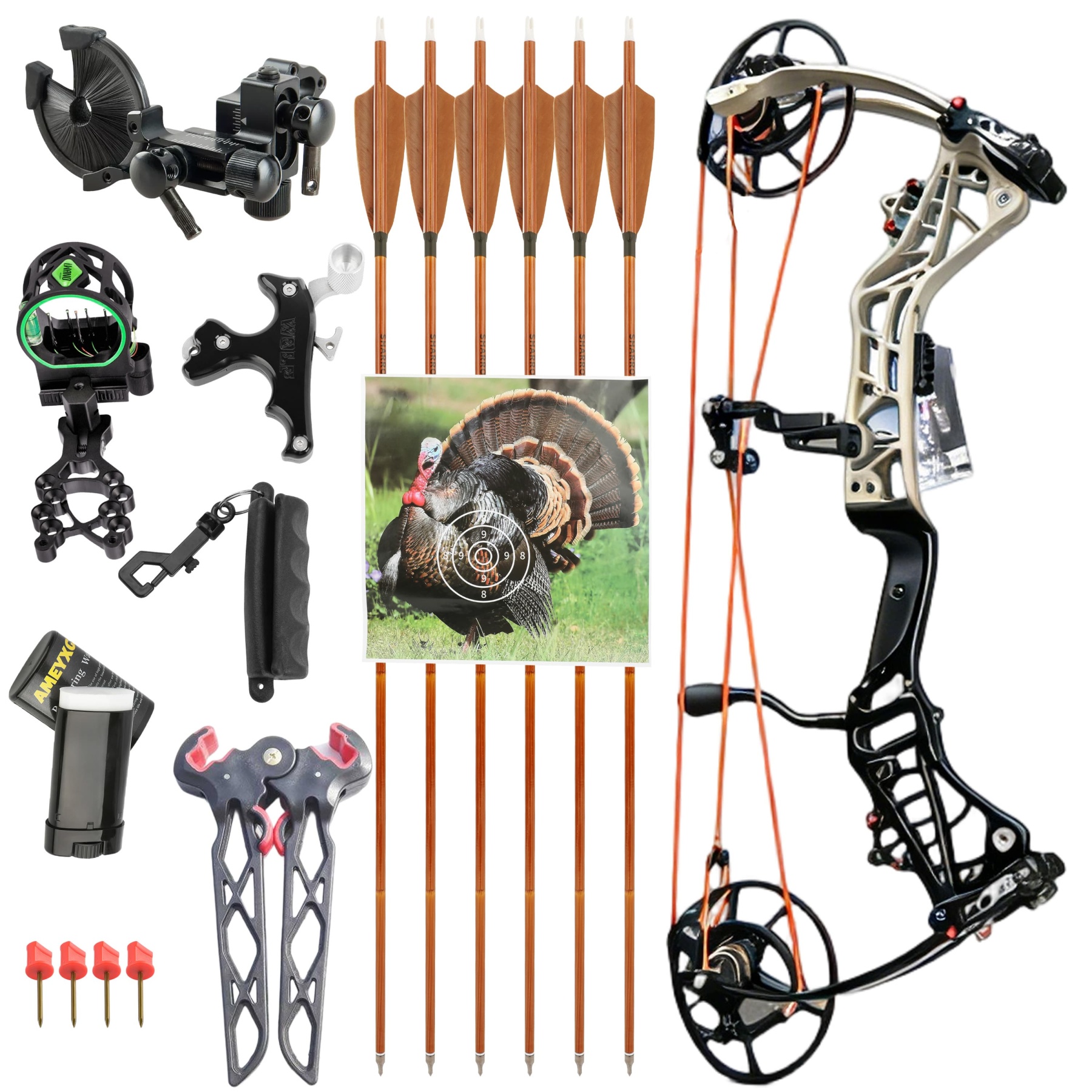 AGS 45-75lbs Compound Bow Set Adult Shooting Target Archery