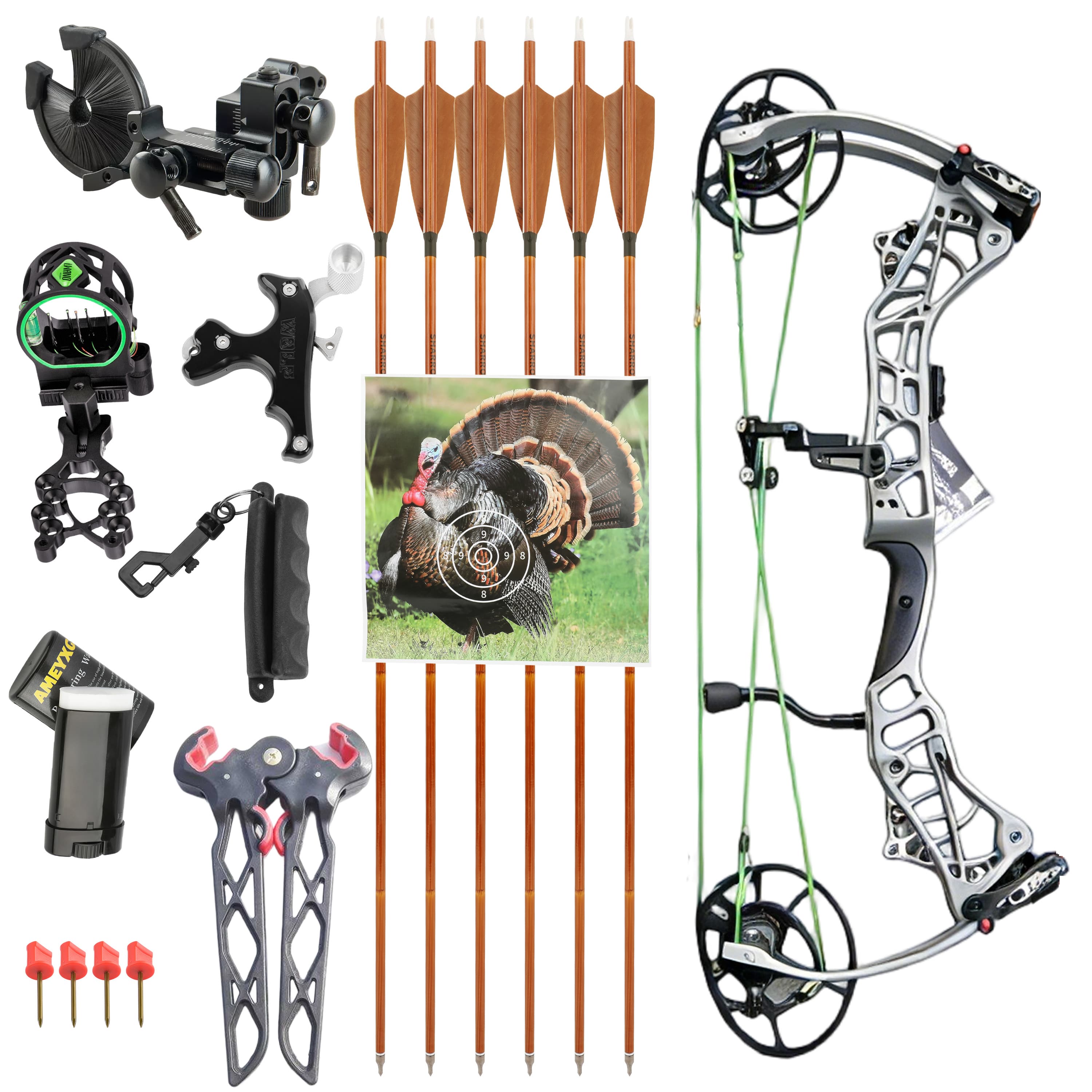 AGS 45-75lbs Compound Bow Set Adult Shooting Target Archery