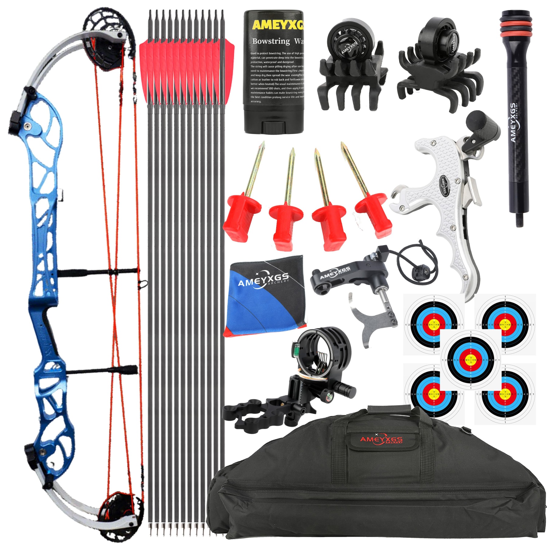 AGS Archery Compound Bow 40-60lbs Target Kit Shooting Hunting