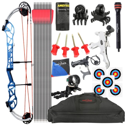 AGS Archery Compound Bow 40-60lbs Target Kit Shooting Hunting