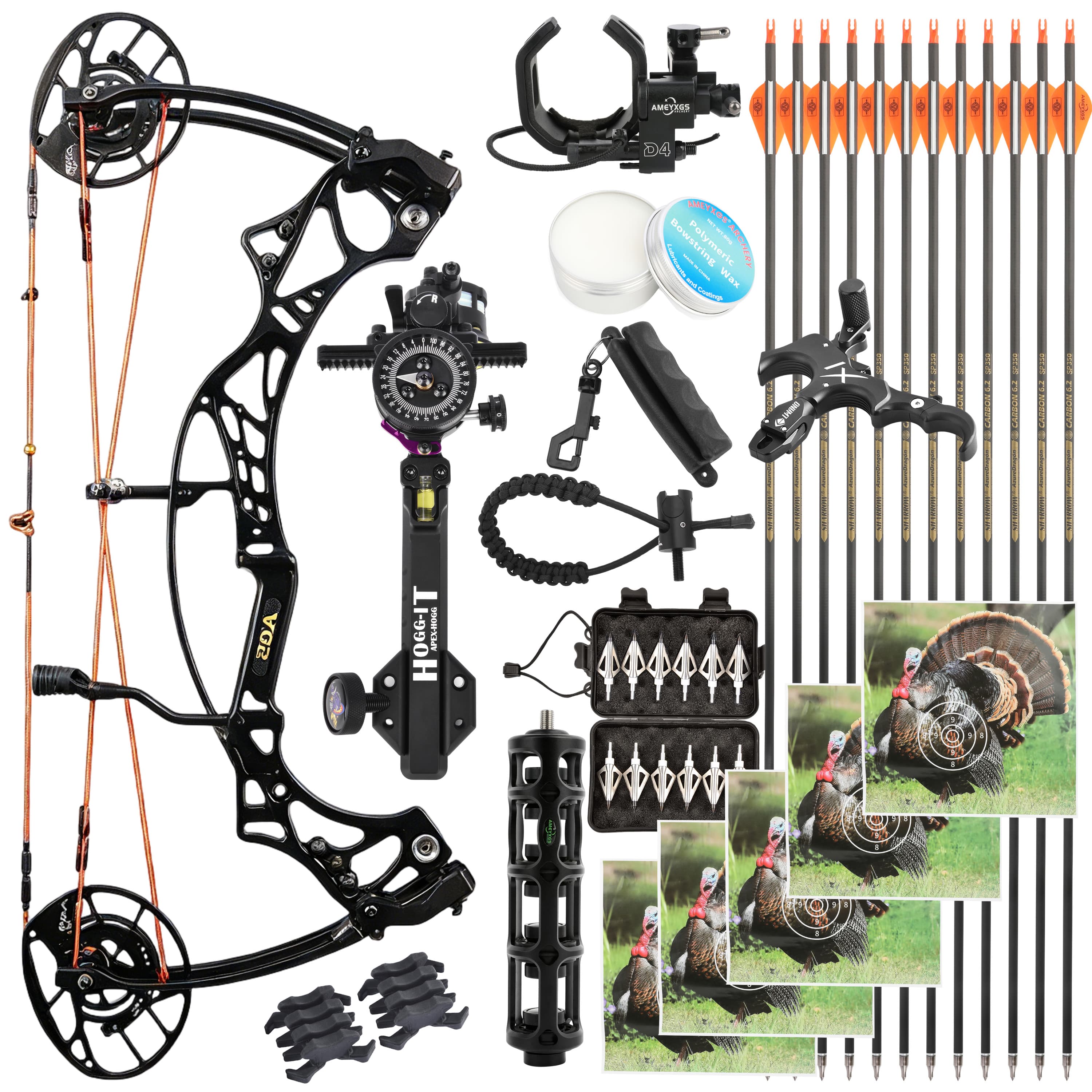 AGS Archery Compound Bow 40-70lbs Target Kit Shooting