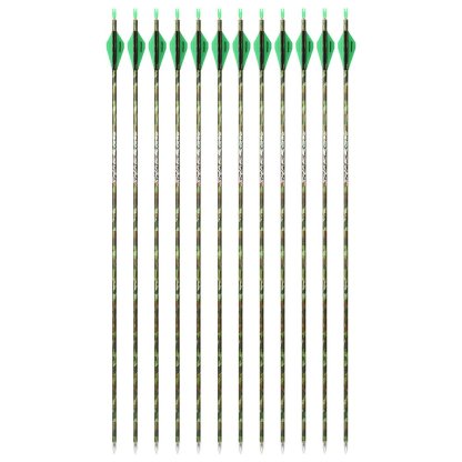 AME ARCHERY Triangular Fletching Pure Carbon Arrows(12PCS)
