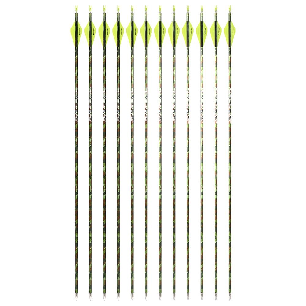 AME ARCHERY Triangular Fletching Pure Carbon Arrows(12PCS)