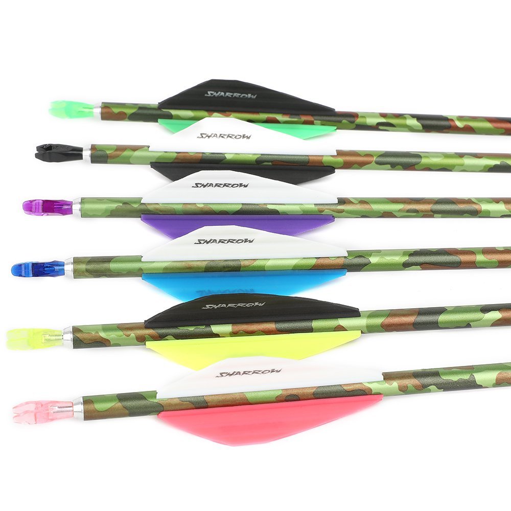 AME ARCHERY Triangular Fletching Pure Carbon Arrows(12PCS)