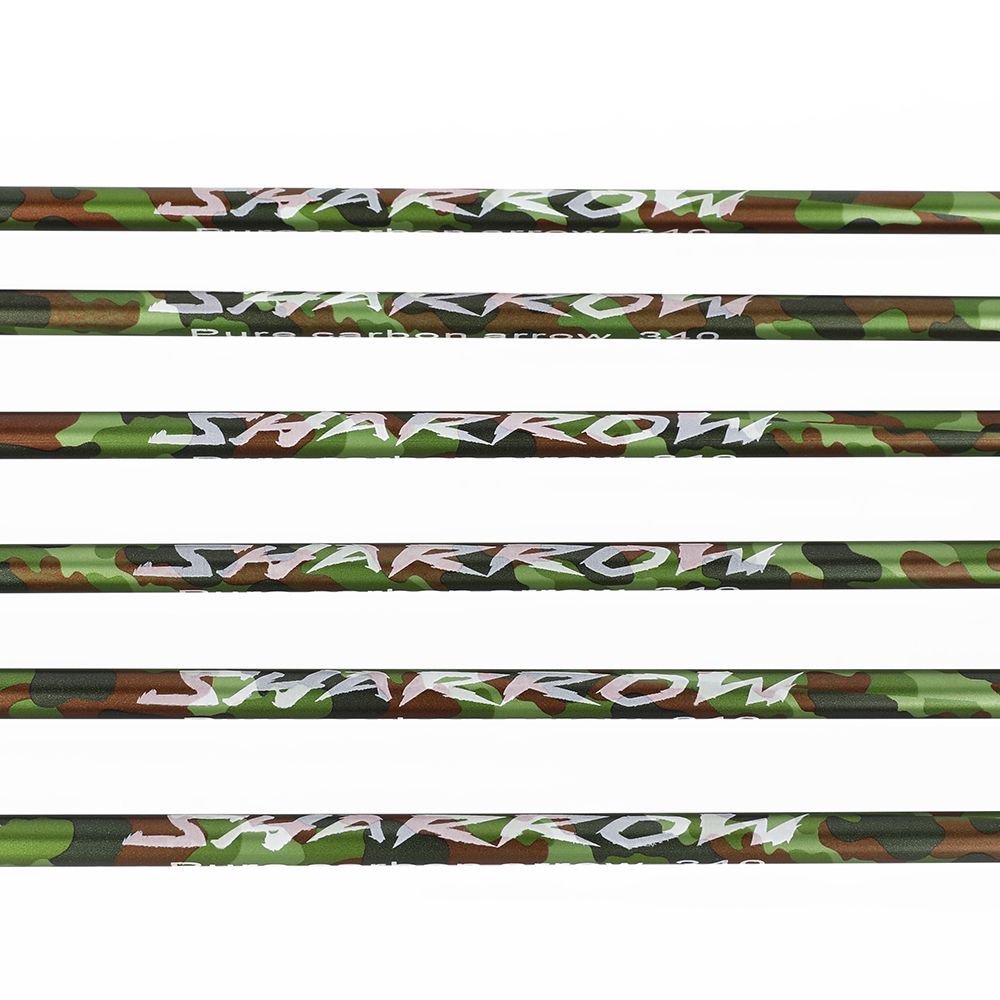 AME ARCHERY Triangular Fletching Pure Carbon Arrows(12PCS)