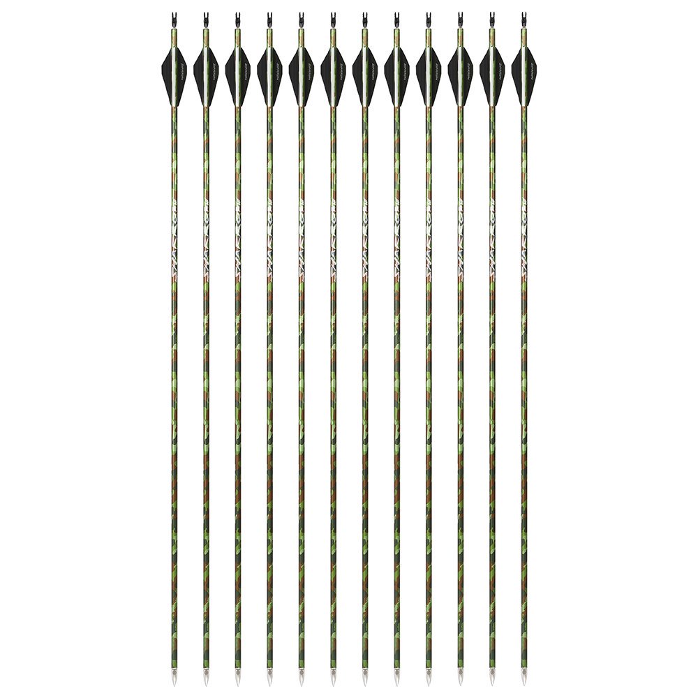 AME ARCHERY Triangular Fletching Pure Carbon Arrows(12PCS)