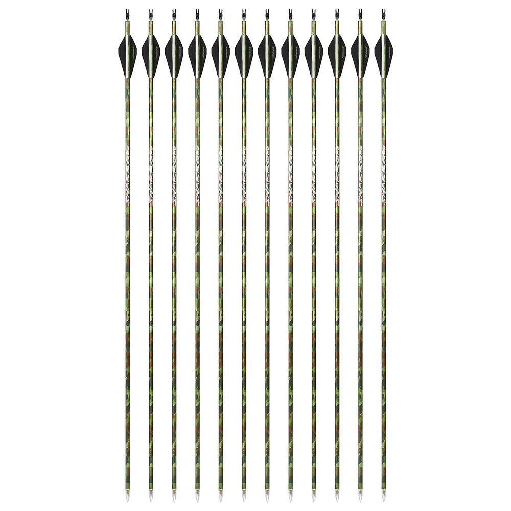 AME ARCHERY Triangular Fletching Pure Carbon Arrows(12PCS)