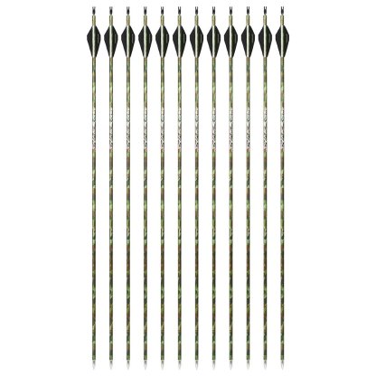 AME ARCHERY Triangular Fletching Pure Carbon Arrows(12PCS)