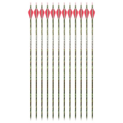 AME ARCHERY Triangular Fletching Pure Carbon Arrows(12PCS)