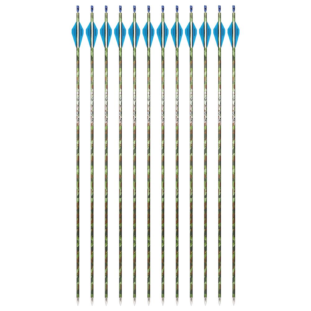 AME ARCHERY Triangular Fletching Pure Carbon Arrows(12PCS)