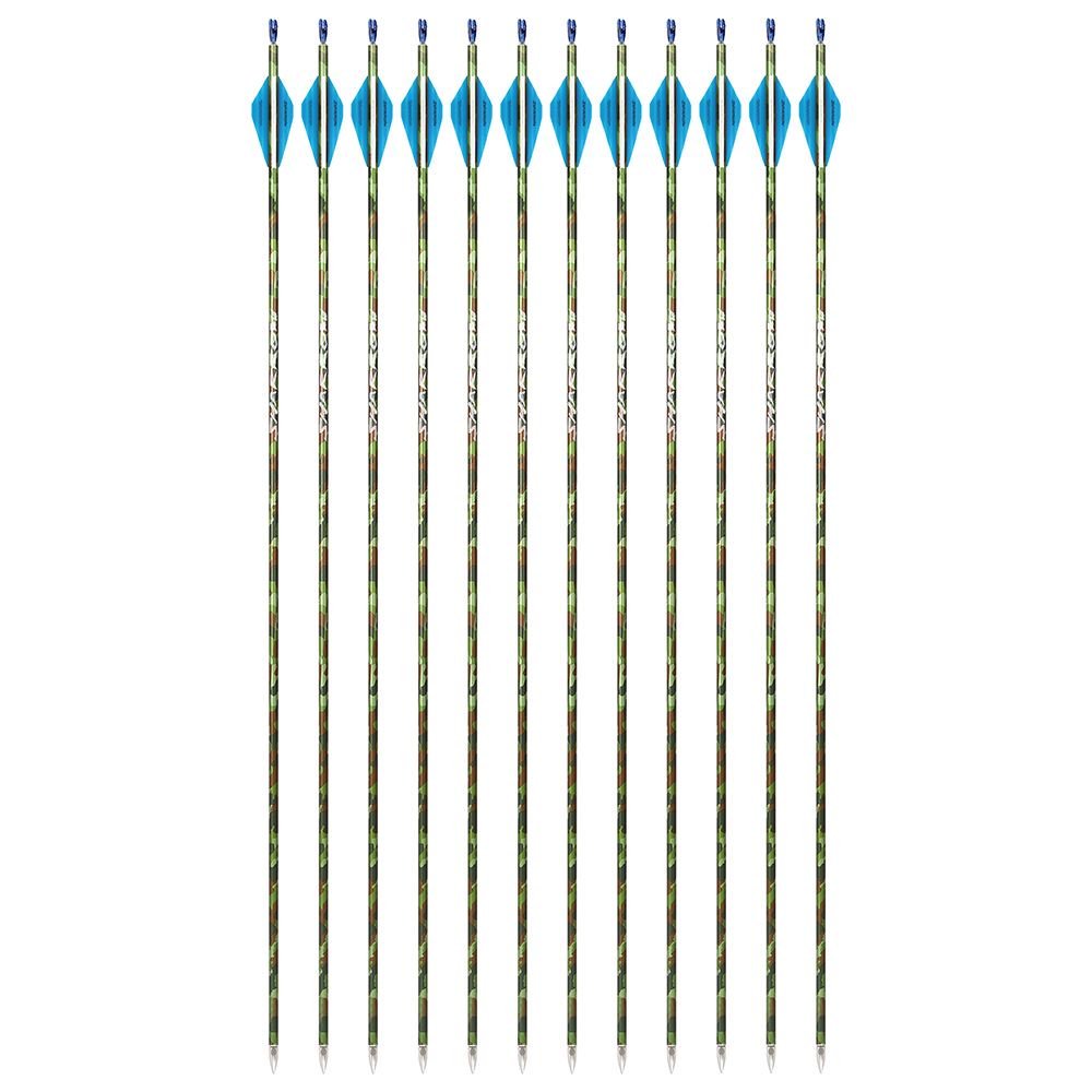 AME ARCHERY Triangular Fletching Pure Carbon Arrows(12PCS)