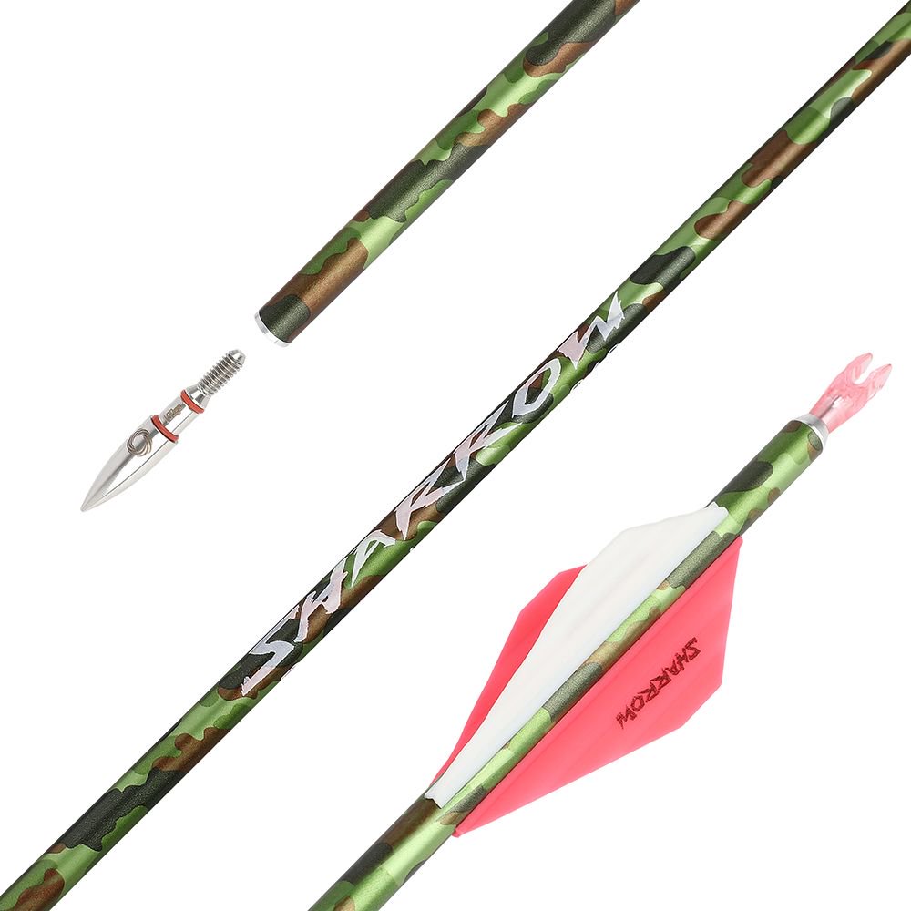 AME ARCHERY Triangular Fletching Pure Carbon Arrows(12PCS)