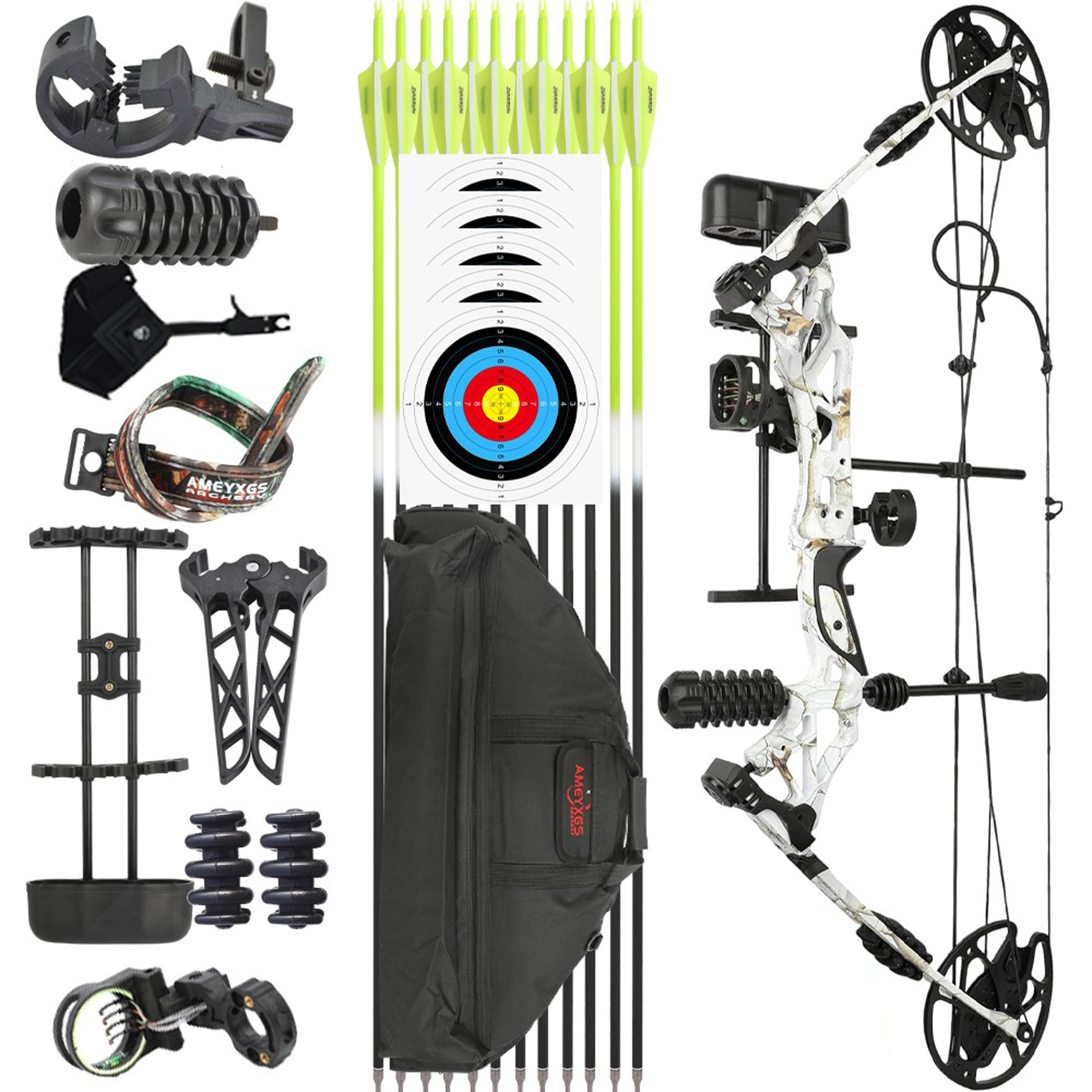 30-70 lbs Compound Bow with Archery Accessories Set