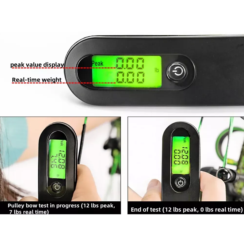 AME 0-110lbs Archery Tool Bow Scale Draw Weight Compound Recurve Bow Peak