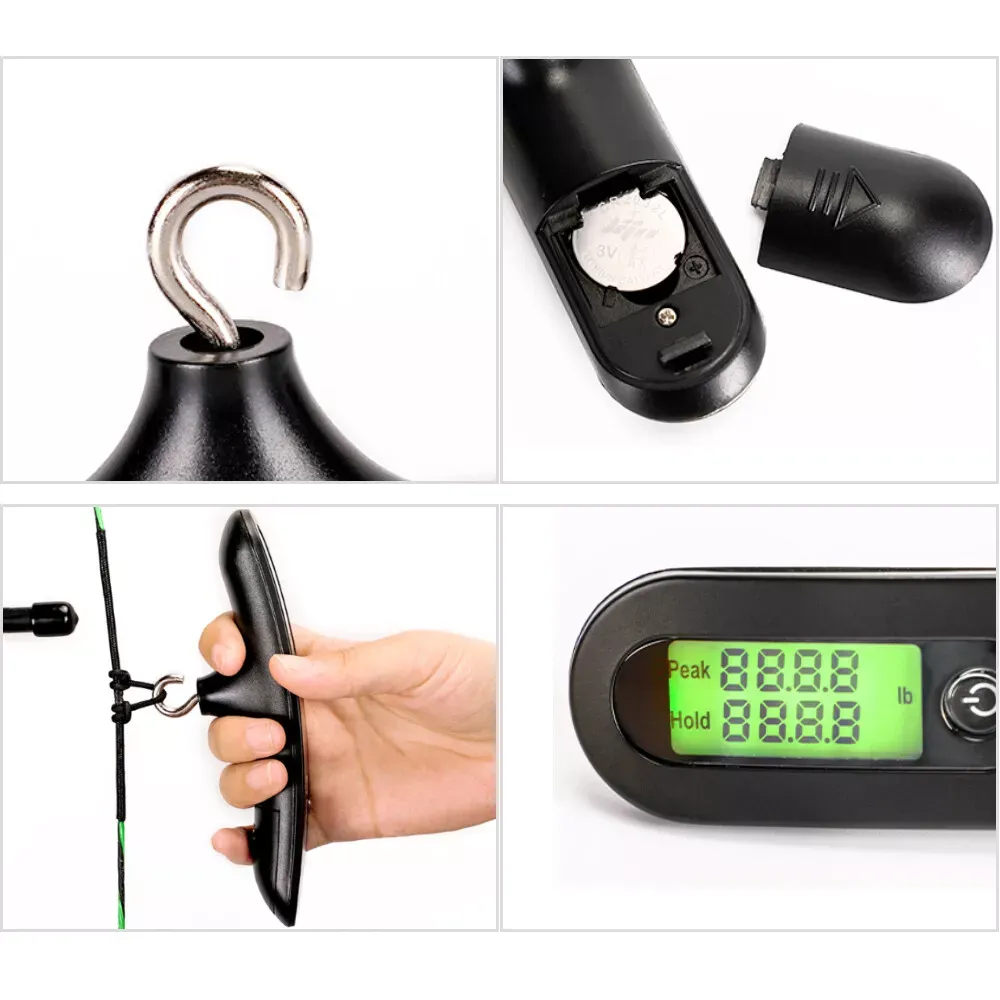 AME 0-110lbs Archery Tool Bow Scale Draw Weight Compound Recurve Bow Peak