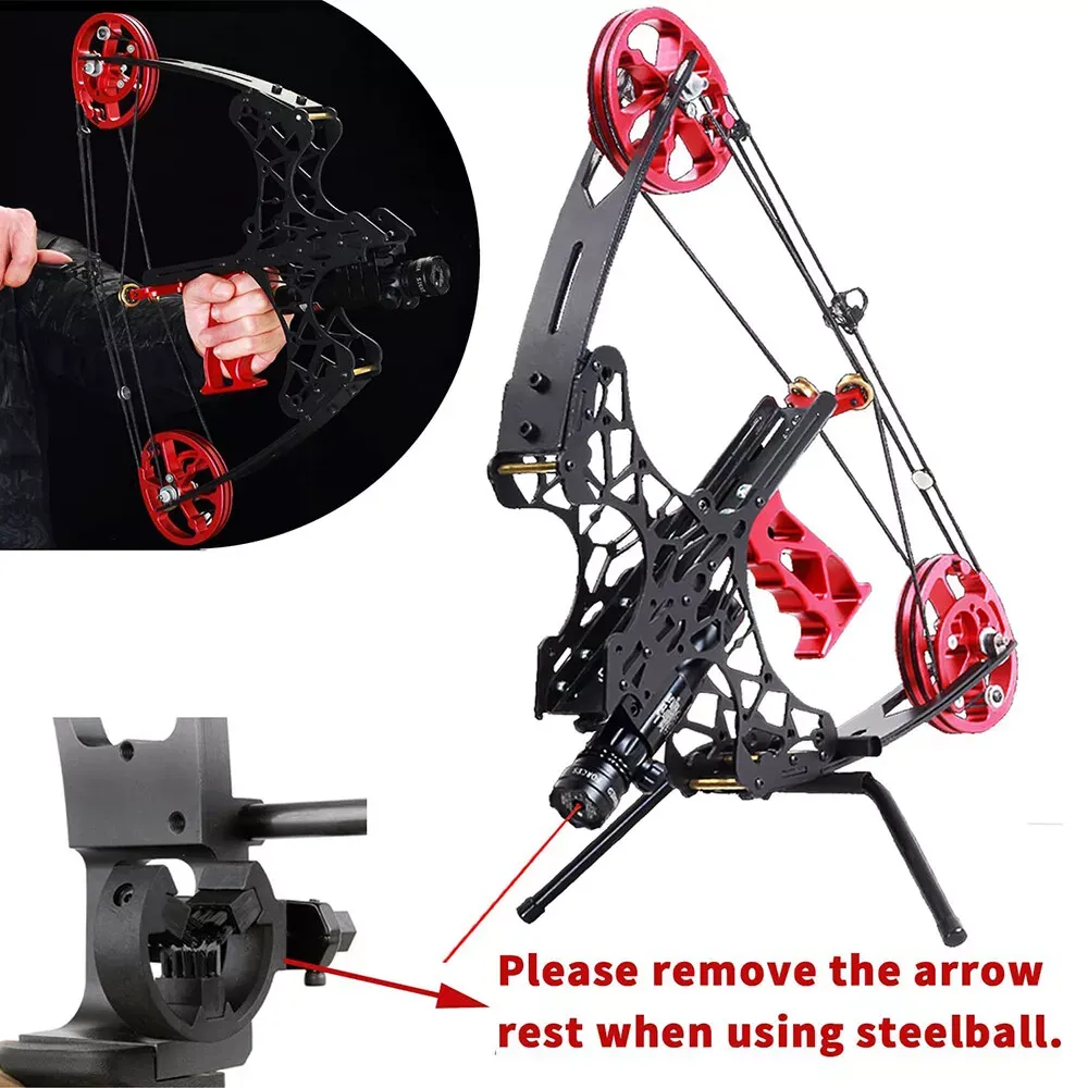 AME 18" Mini Compound Bow 45lbs Dual-use Steel Ball Arrows Archery Fishing Hunting