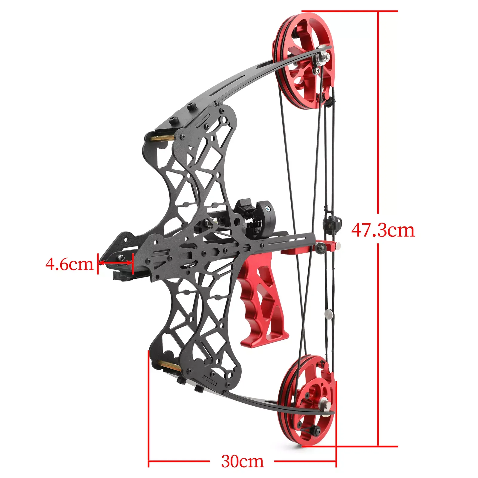 AME 18" Mini Compound Bow 45lbs Dual-use Steel Ball Arrows Archery Fishing Hunting