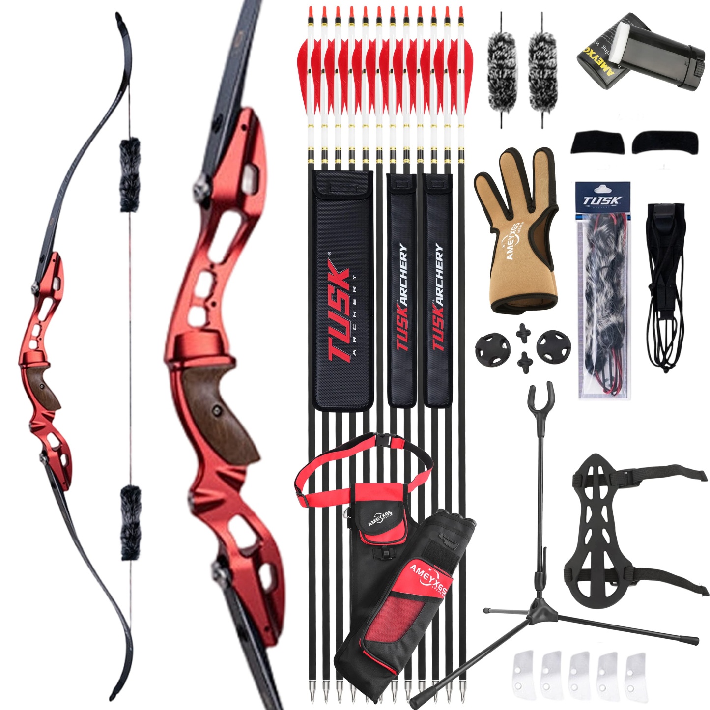 AME 20-55bs Recurve Bow Kit Takedown Shooting Archery