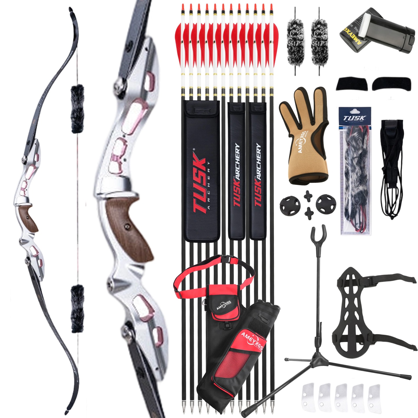 AME 20-55bs Recurve Bow Kit Takedown Shooting Archery