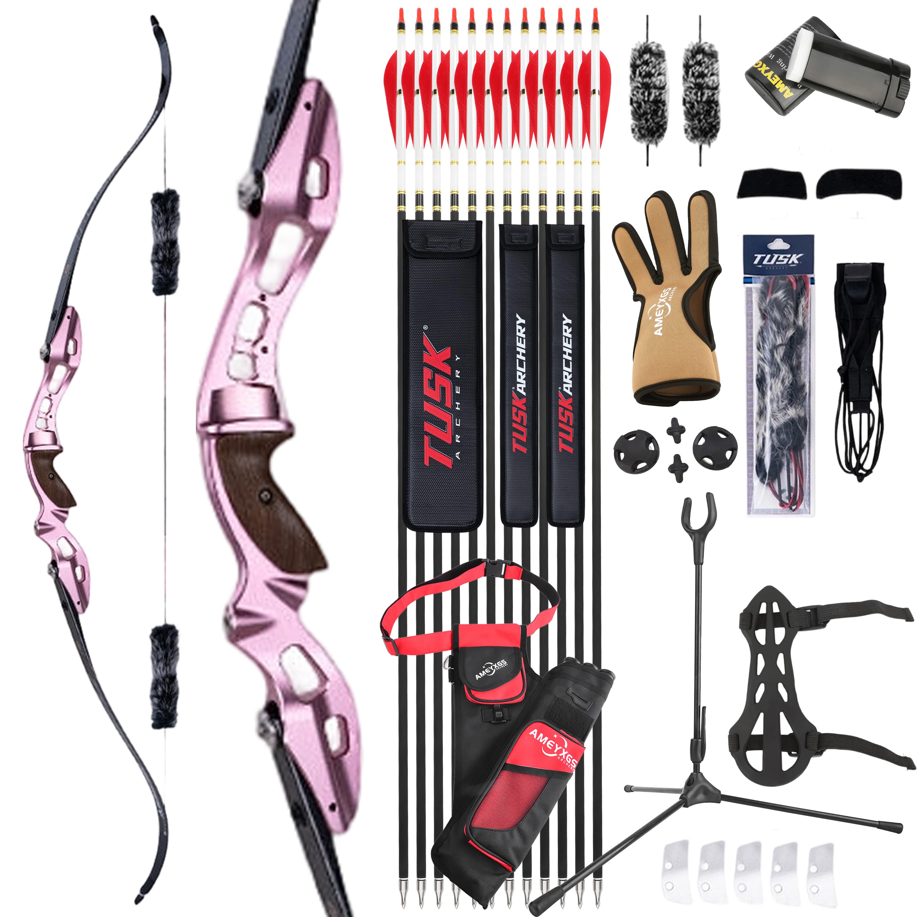 AME 20-55bs Recurve Bow Kit Takedown Shooting Archery