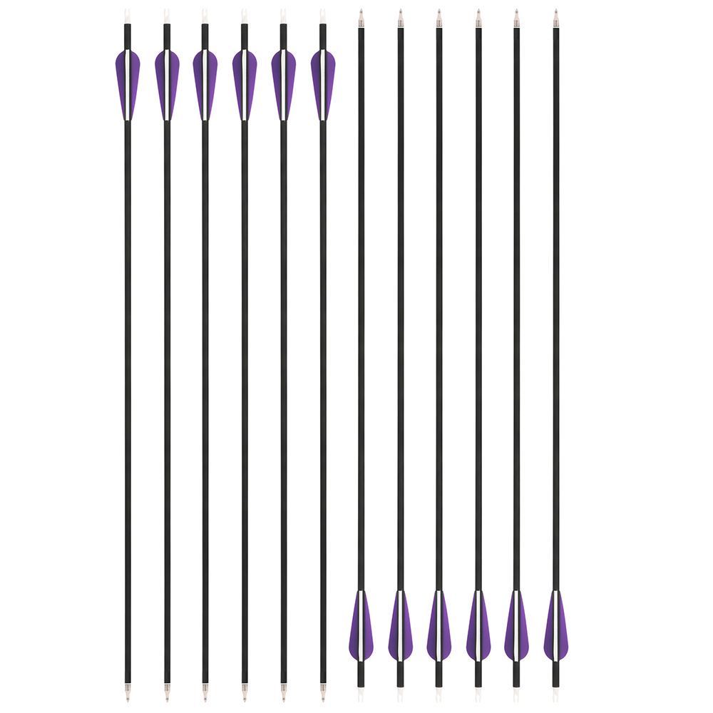 AME 30" Carbon Arrows SP500 for Archery Outdoor Recurve Bow  Shooting Hunting (12pcs)