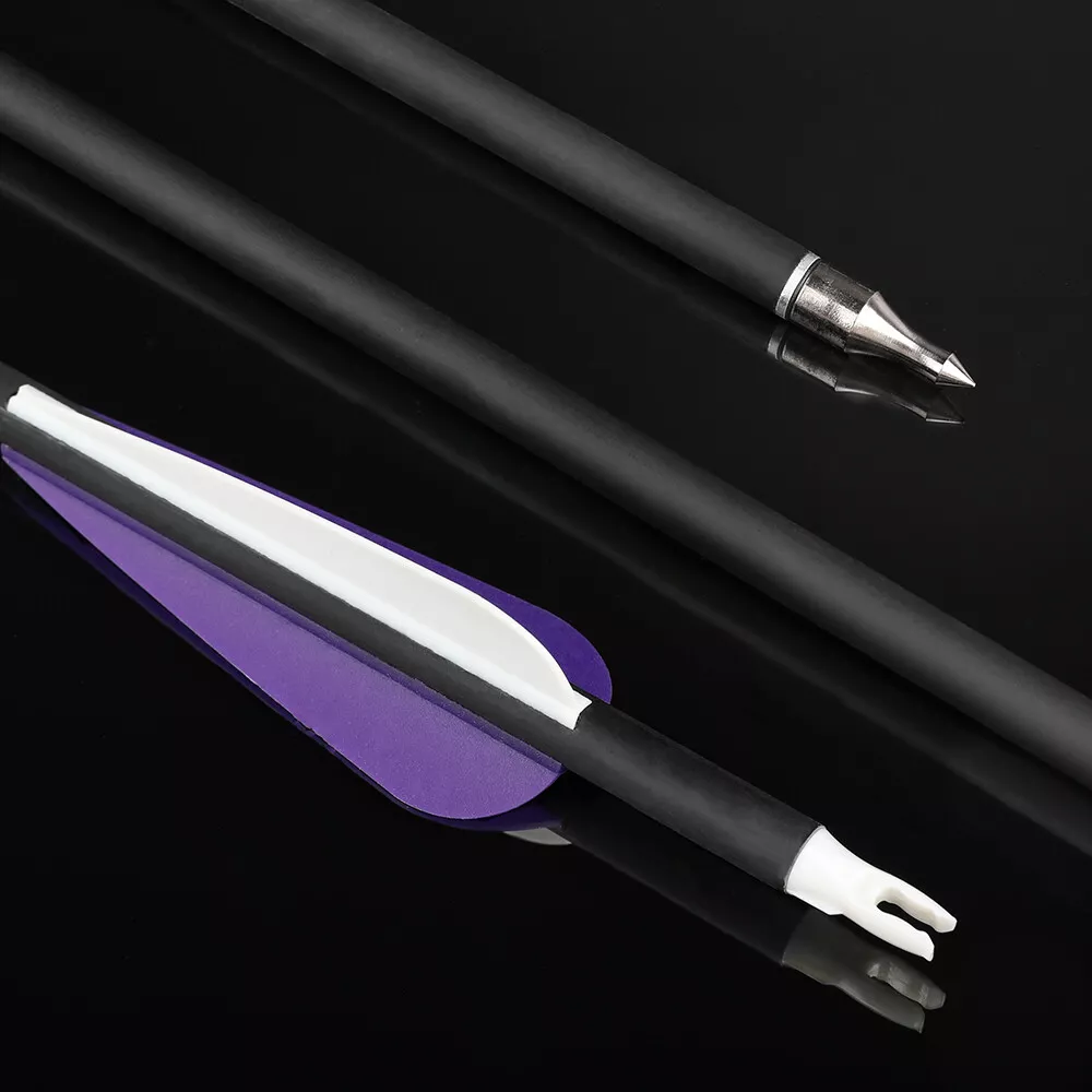 AME 30" Carbon Arrows SP500 for Archery Outdoor Recurve Bow  Shooting Hunting (12pcs)