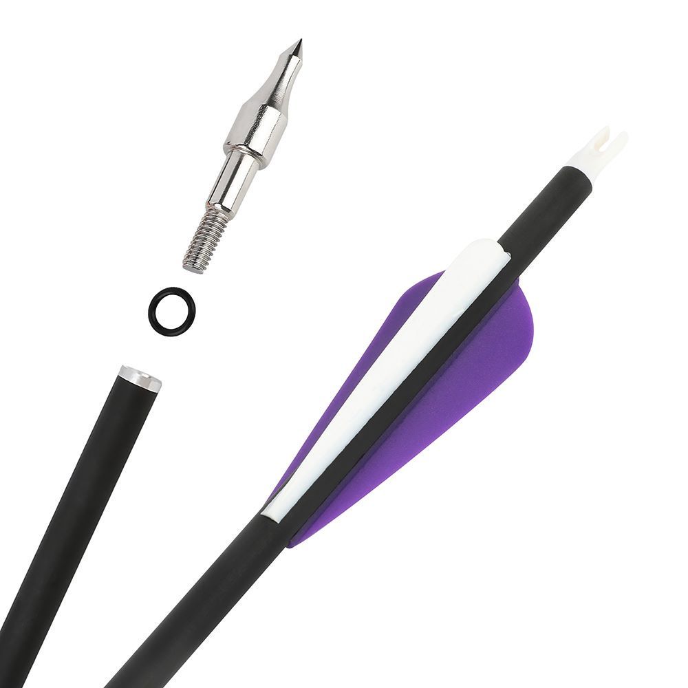 AME 30" Carbon Arrows SP500 for Archery Outdoor Recurve Bow  Shooting Hunting (12pcs)