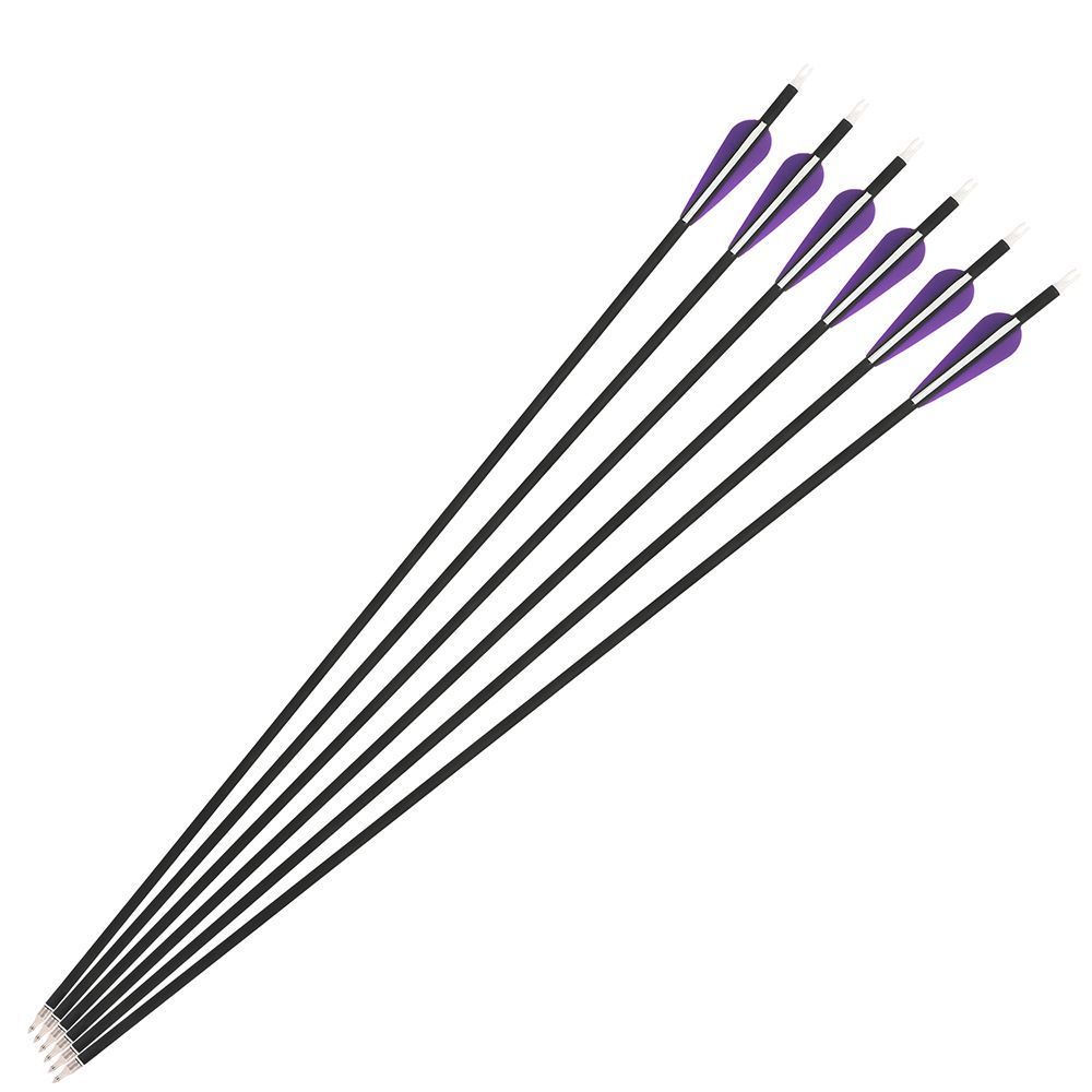 AME 30" Carbon Arrows SP500 for Archery Outdoor Recurve Bow  Shooting Hunting (12pcs)