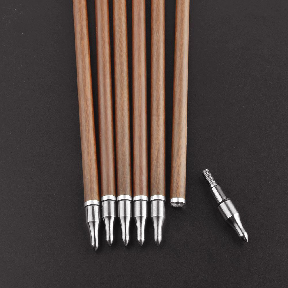 AME 31" Pure Carbon Arrows SP340-600 4'' Turkey Feather for Archery Shooting(12pcs)