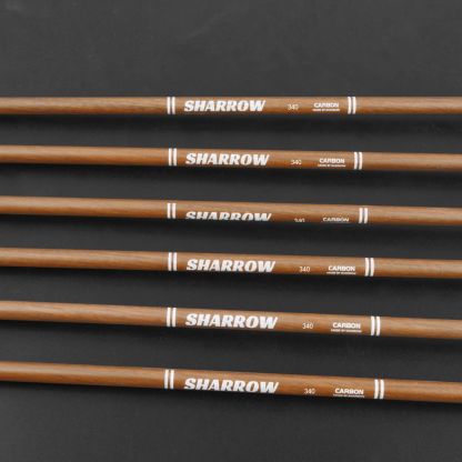 AME 31" Pure Carbon Arrows SP340-600 4'' Turkey Feather for Archery Shooting(12pcs)