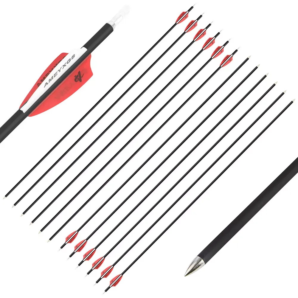 AME 32" Carbon Arrows SP1000 for Archery Practise (12pcs)
