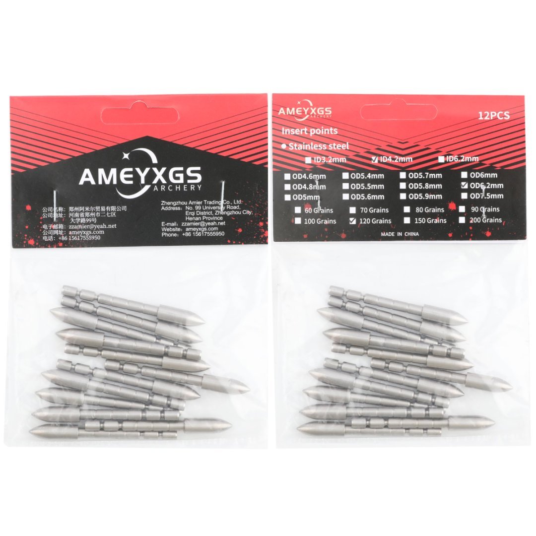 AME ARCHERY 4.2mm Stainless Steel Arrowheads(12pcs)