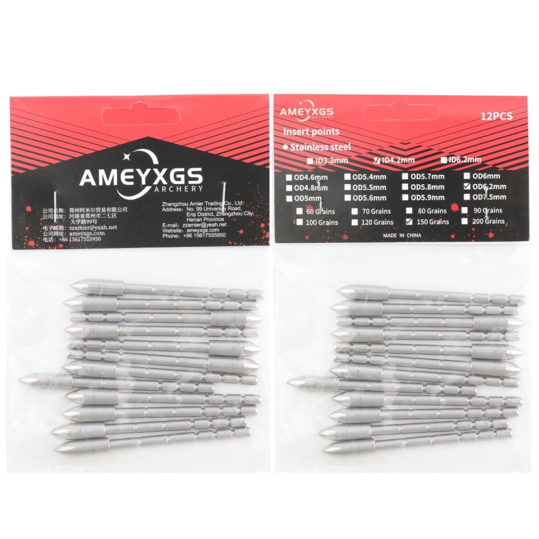 AME ARCHERY 4.2mm Stainless Steel Arrowheads(12pcs)