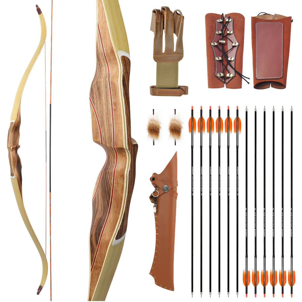 AME ARCHERY SOP03 62" Traditional Recurve Bow 30-60lbs