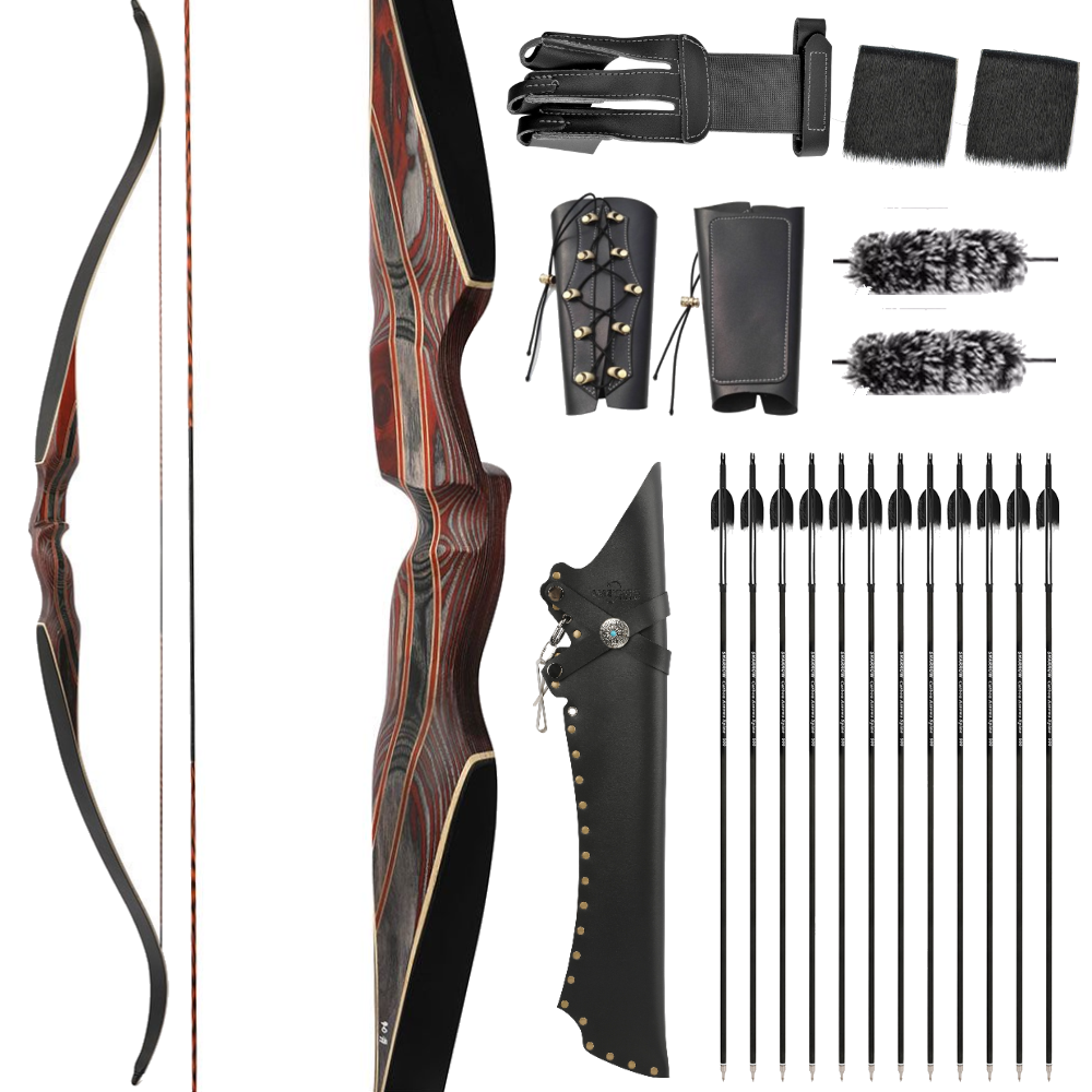 AME ARCHERY SOP04 64'' Traditional Recurve Bow Longbow