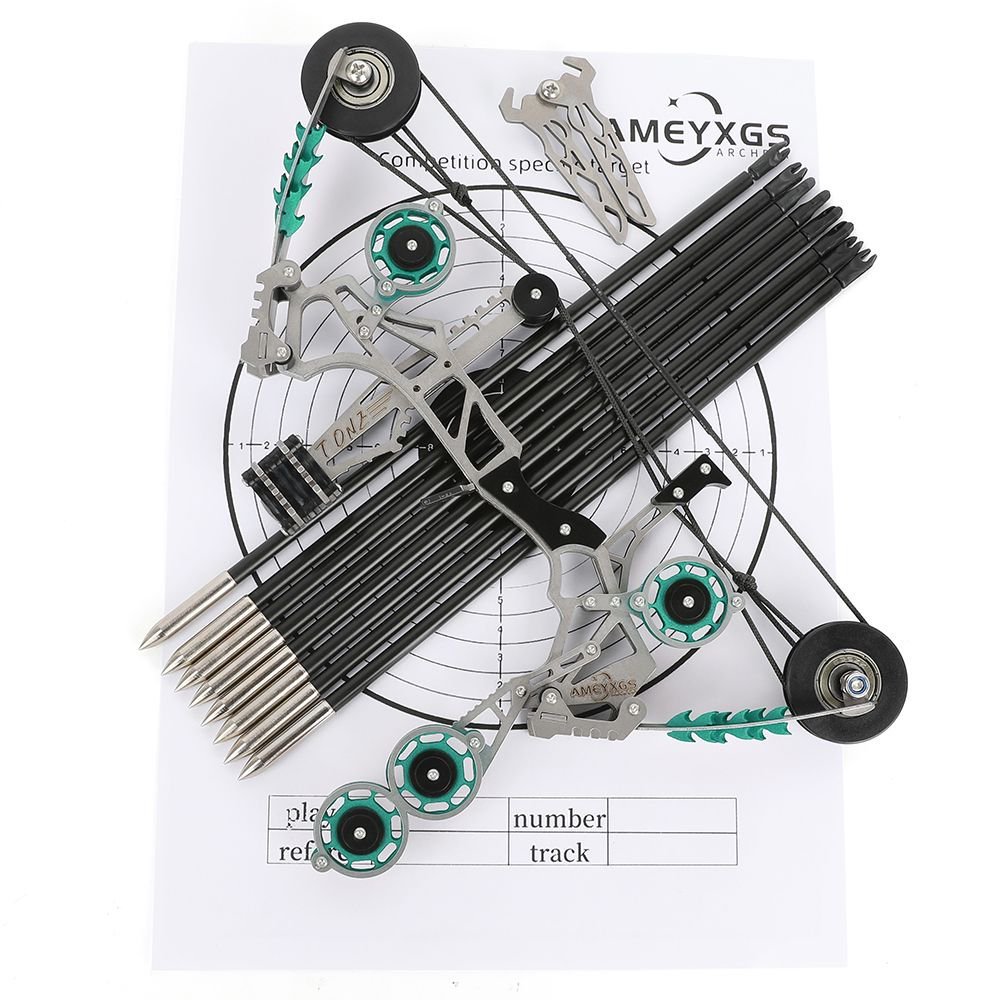 AME ARCHERY T-ONE 11" Mini Compound Bow Arrows Set 10lbs Toy Bow