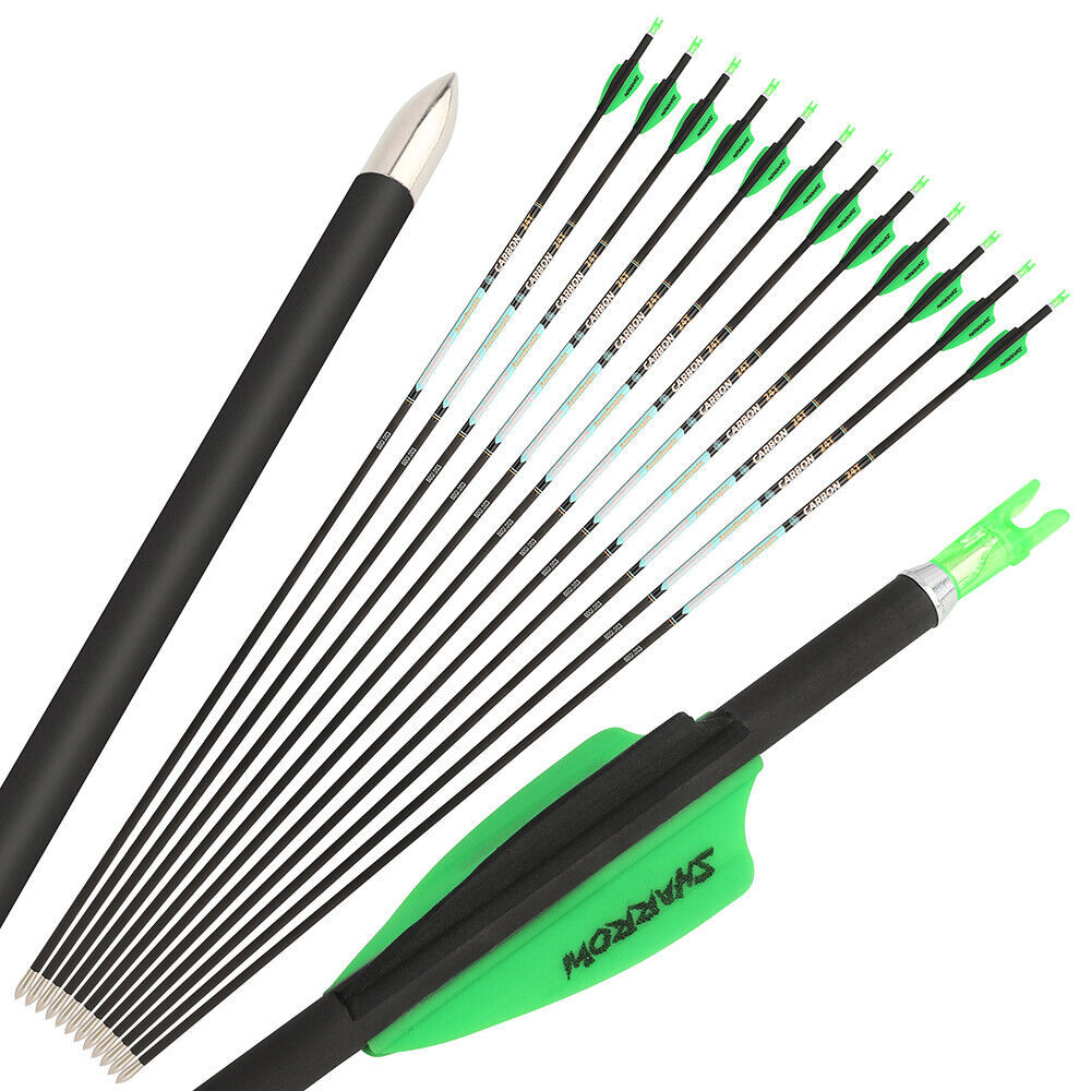 AME AZUREDRAGON 32inch Pure Carbon Arrows 24T SP300-1000 ID4.2mm 0.001 12pcs