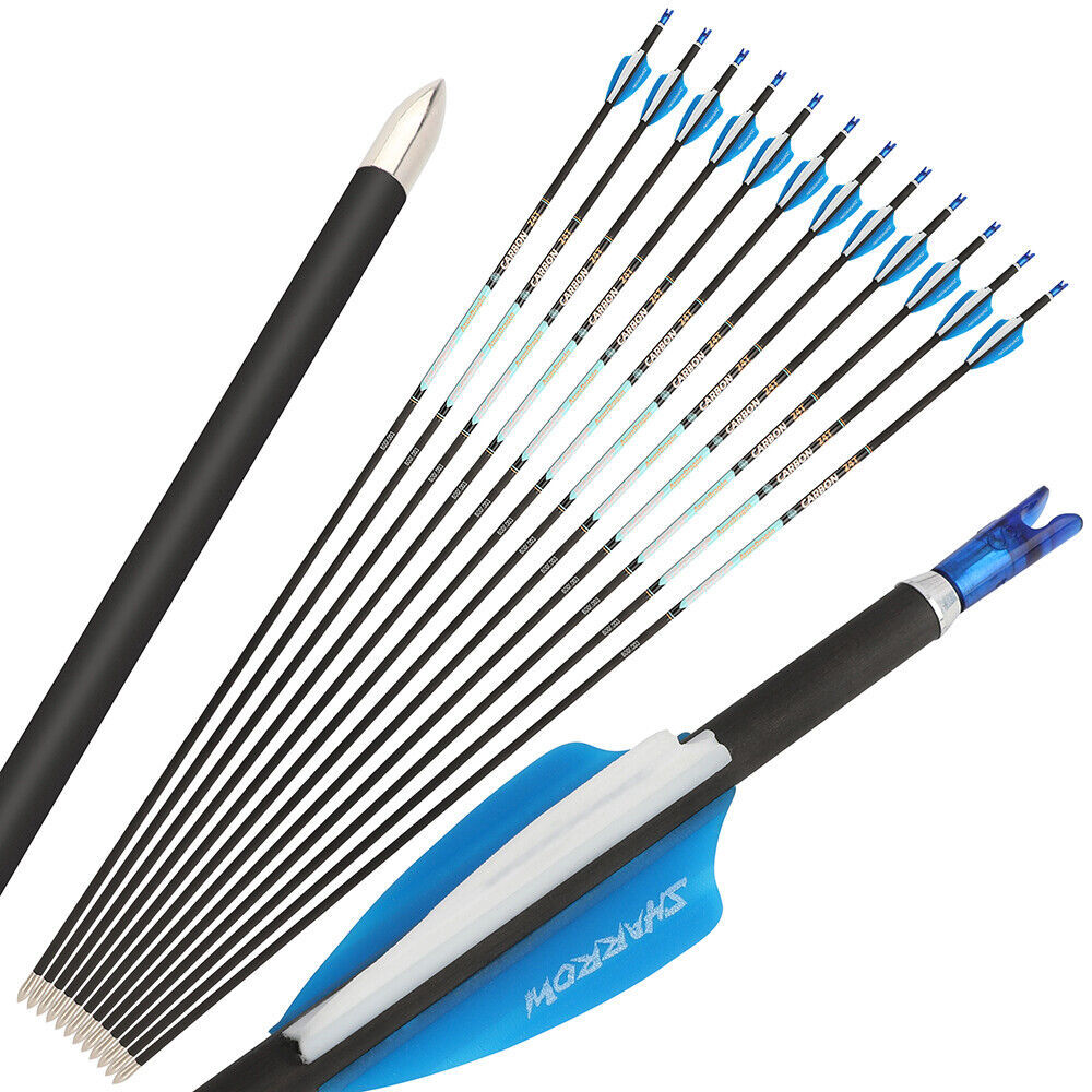 AME AZUREDRAGON 32inch Pure Carbon Arrows 24T SP300-1000 ID4.2mm 0.001 12pcs