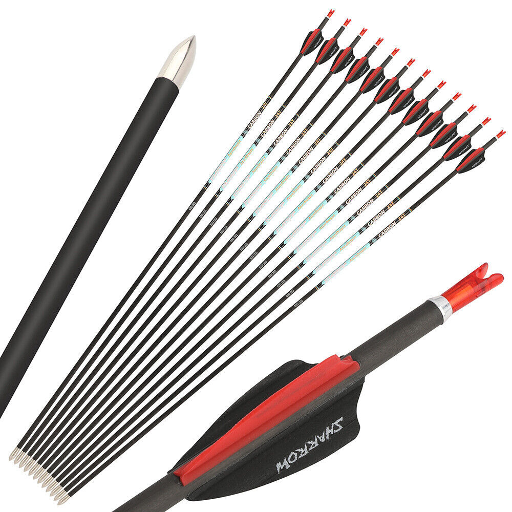 AME AZUREDRAGON 32inch Pure Carbon Arrows 24T SP300-1000 ID4.2mm 0.001 12pcs