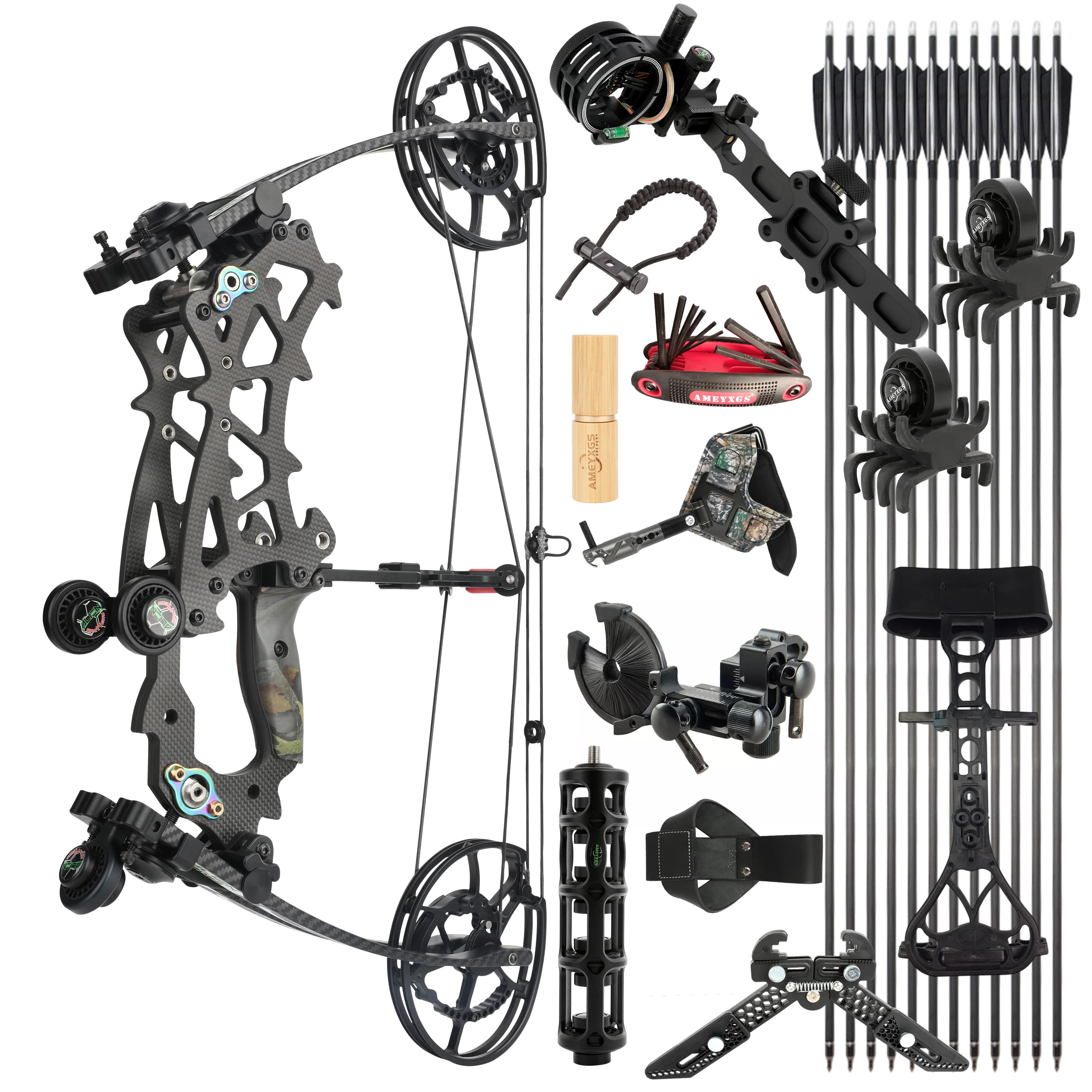 AME Archary 40-70lbs Compound Bow Set Shooting Target Shooting
