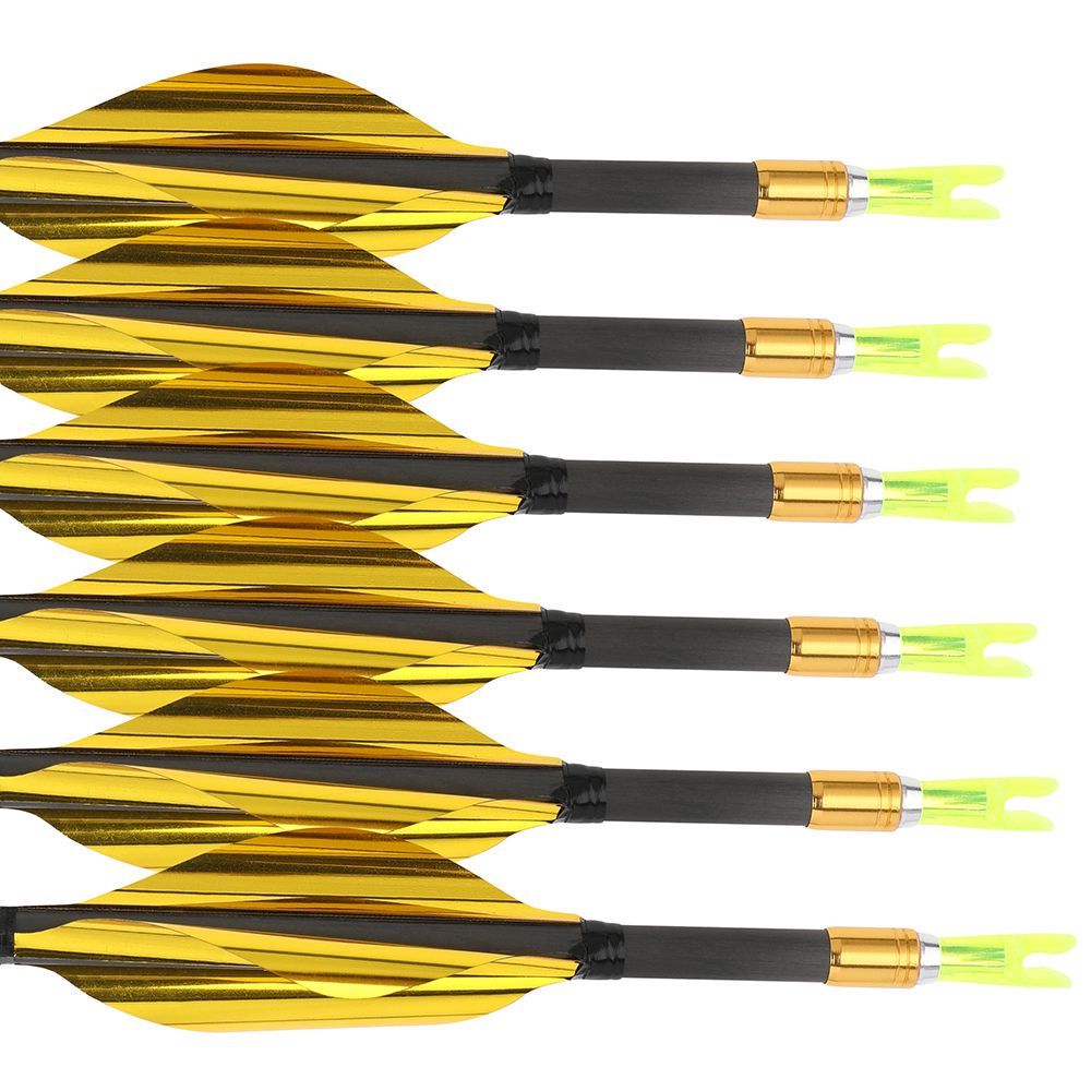 AME Archery 1.8inch Spin Feathers Pure Carbon Arrows for Competion 12pcs