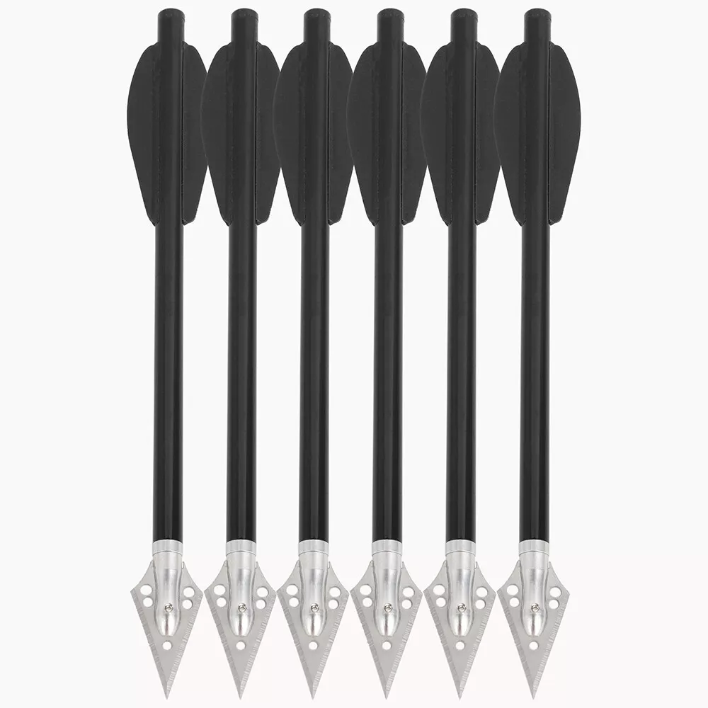 AME Archery 6.3'' Crossbow Bolts Aluminum Arrows Screw-in Blade Broadheads 
