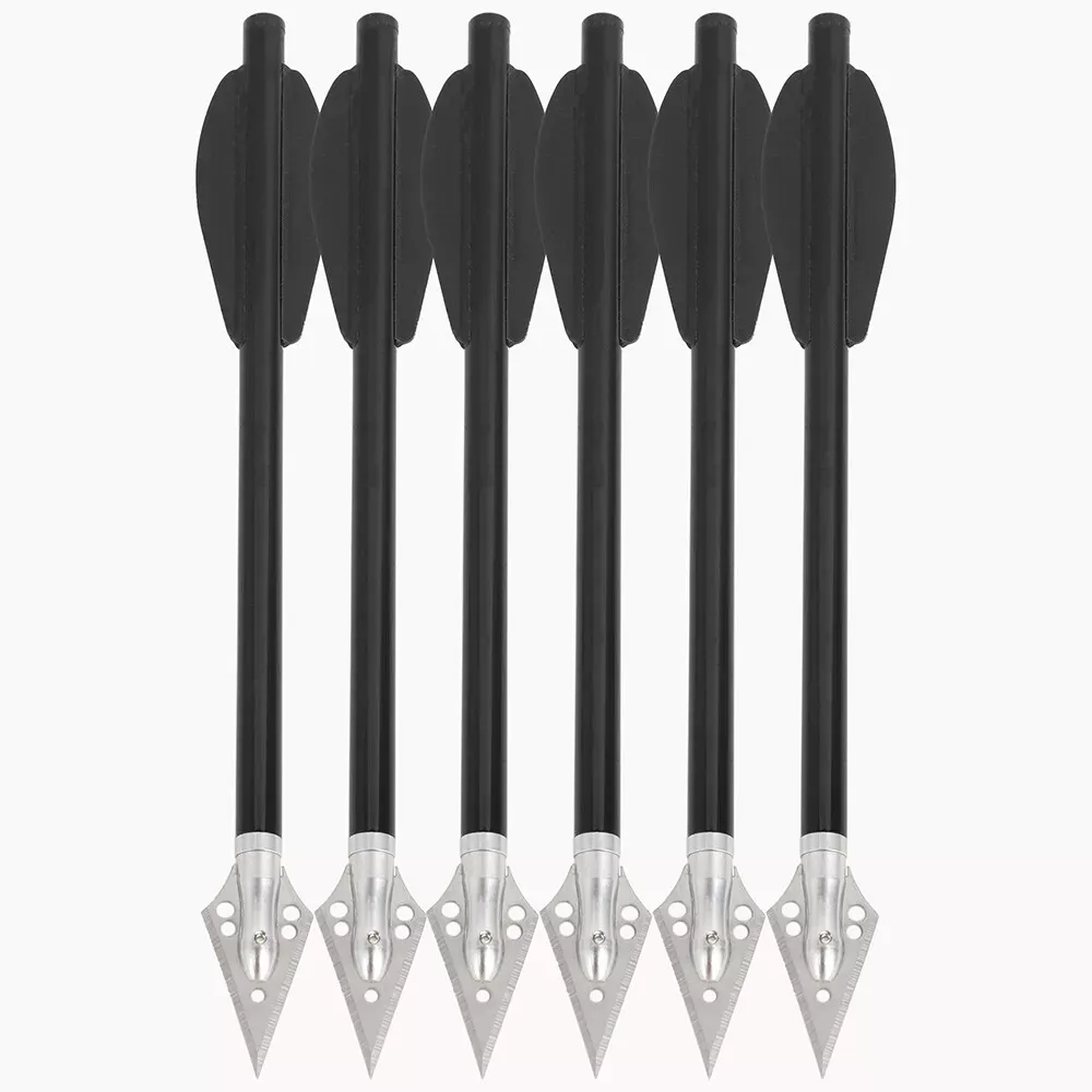 AME Archery 6.3'' Crossbow Bolts Aluminum Arrows Screw-in Blade Broadheads 