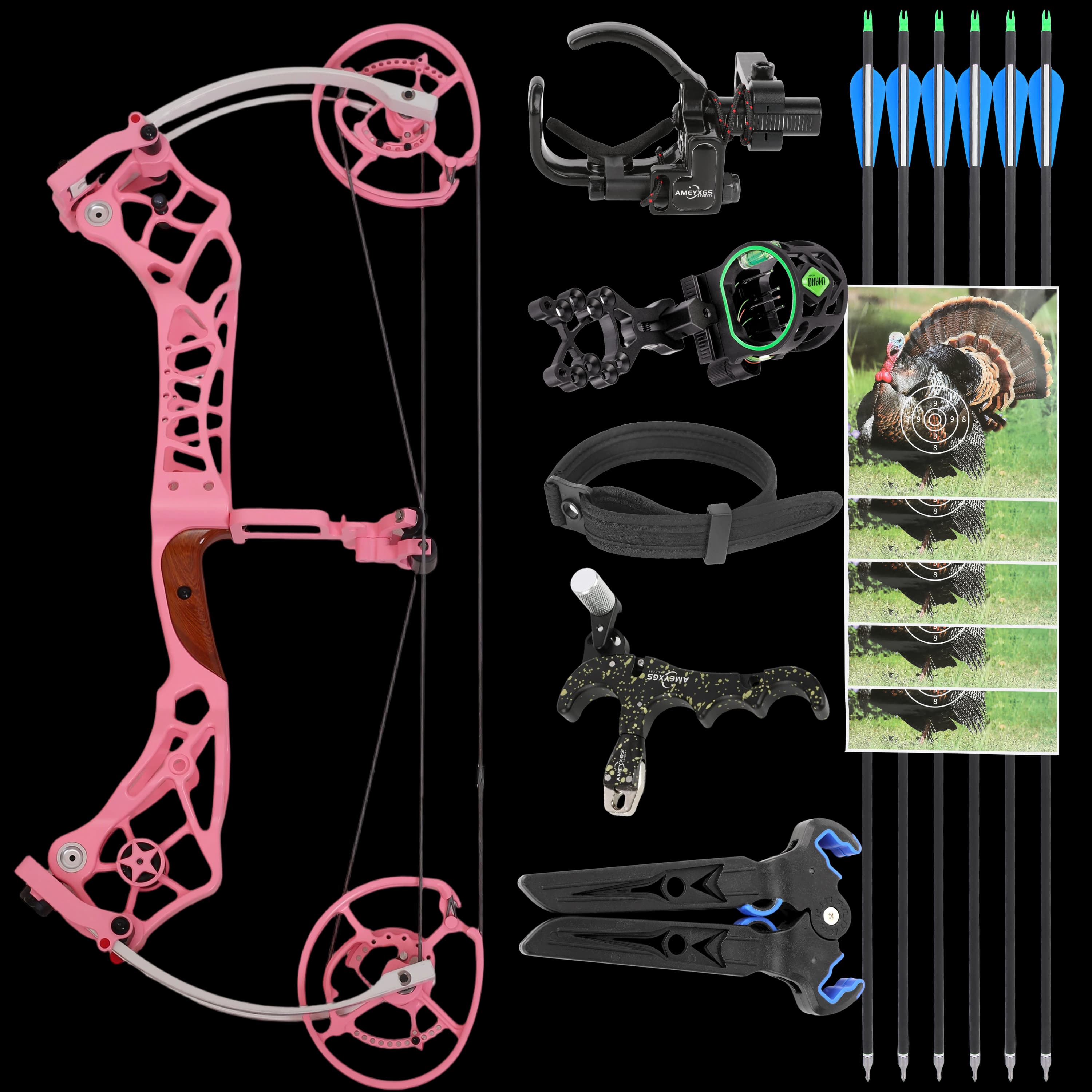 AME Archery Compound Bow 40-75lbs Target Kit Shooting