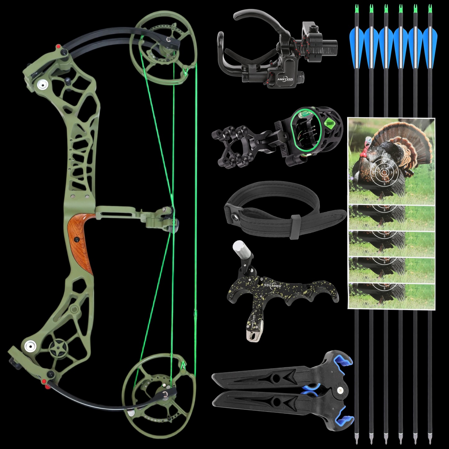 AME Archery Compound Bow 40-75lbs Target Kit Shooting