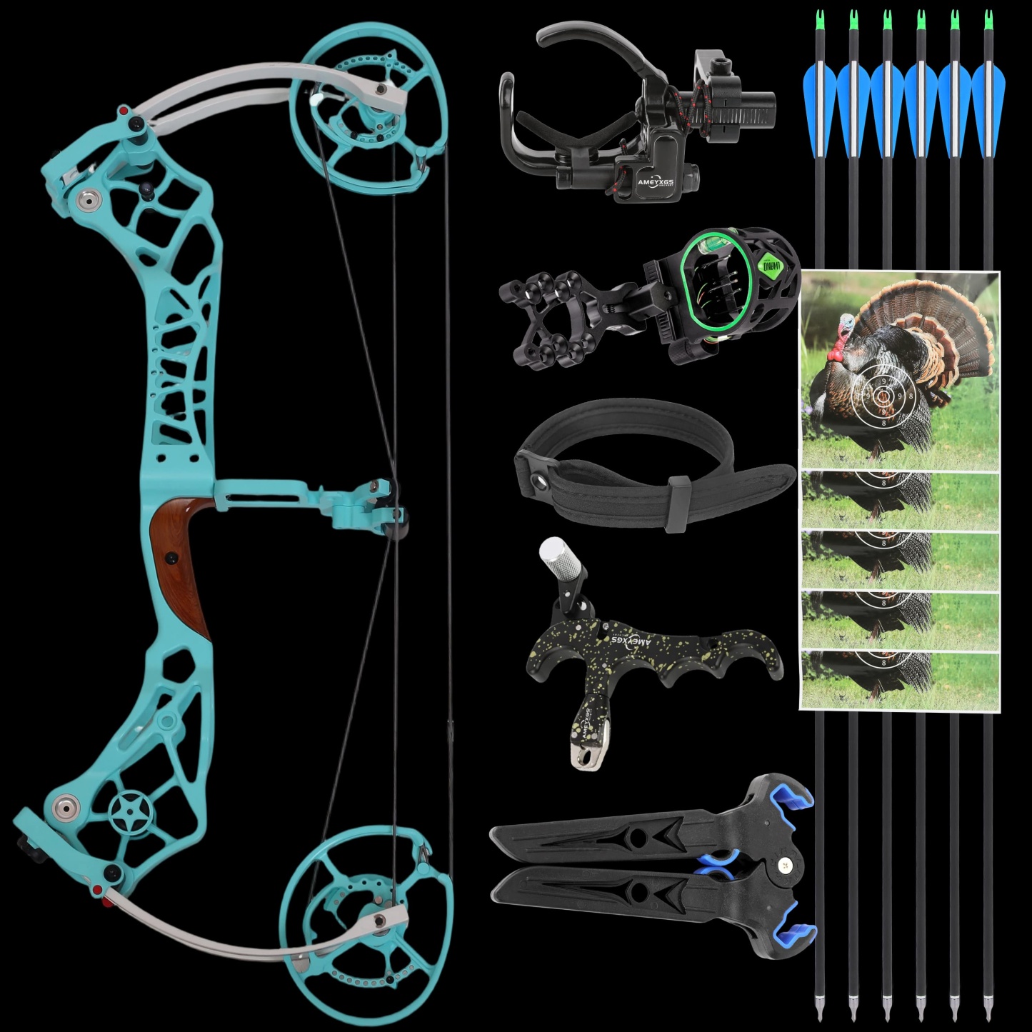 AME Archery Compound Bow 40-75lbs Target Kit Shooting