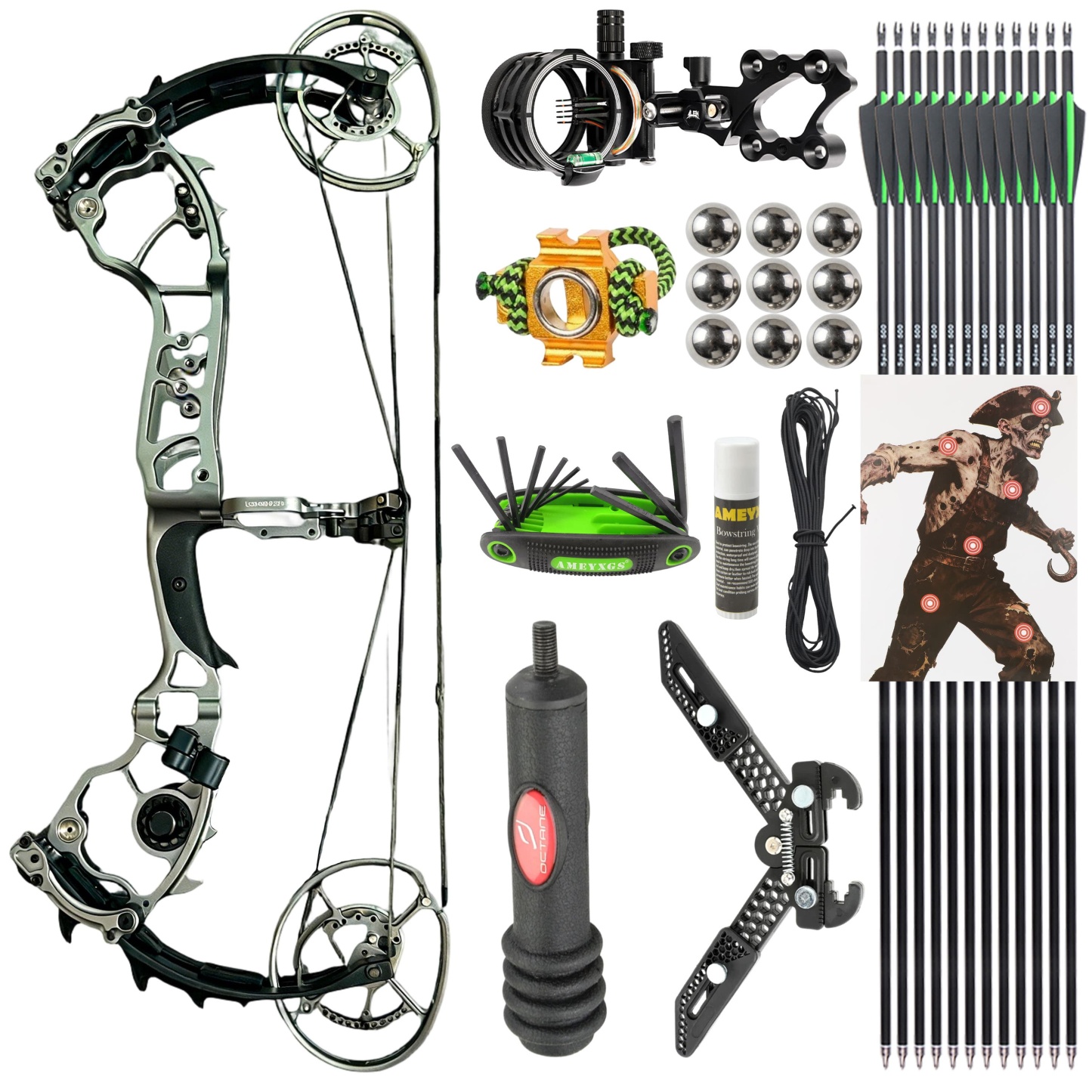 AME Archery Compound Bow 50-70lbs Target Kit Hunting