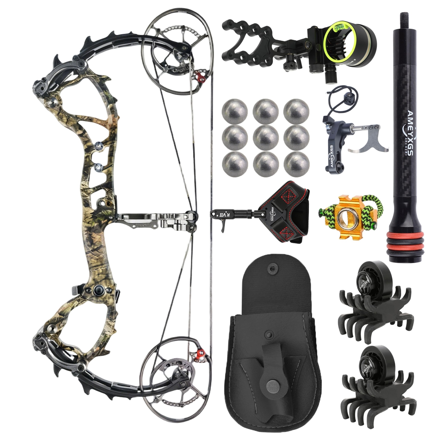 Dual Use Compound Bow 50-70 lbs Adjustable 417 FPS for Archery